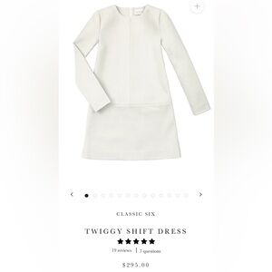 Classic Six NY ivory shift dress new with tags